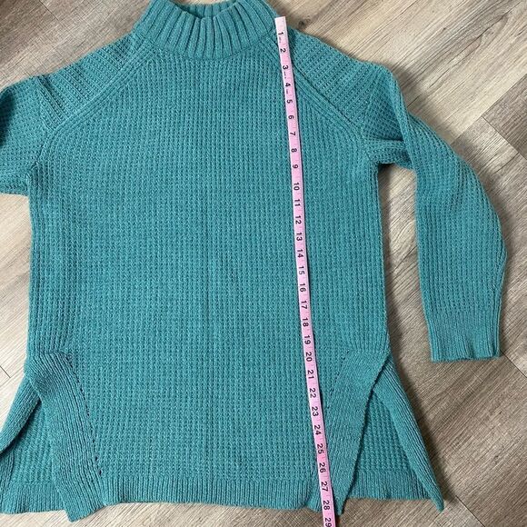 A NEW DAY | Set of 2 Oversized Chenille Split Seam Sweaters Teal Green Size M - Picture 4 of 10